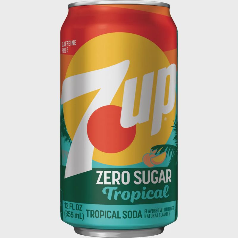 7 Up Tropical Zero Cans 355ml/ (Us)