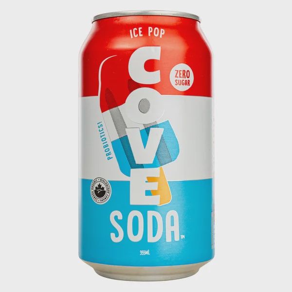 Cove Soda Cans Ice Pop Zero Sugar 355ml