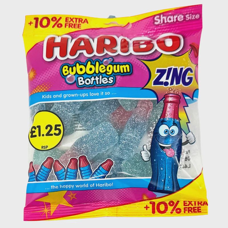 Haribo Bubblegum Bottles 176g (Uk)