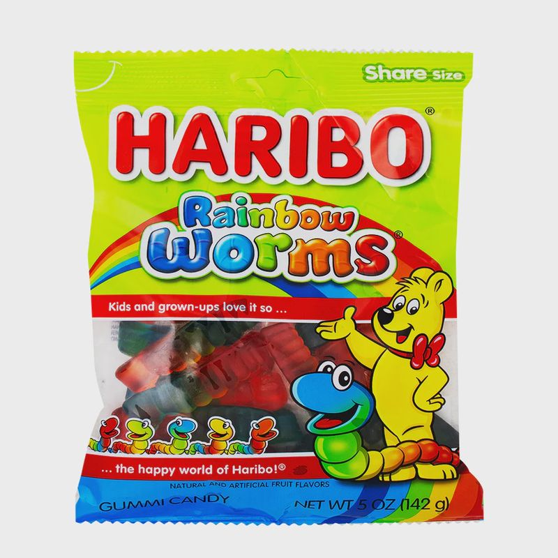 Haribo Rainbow Worms 5oz