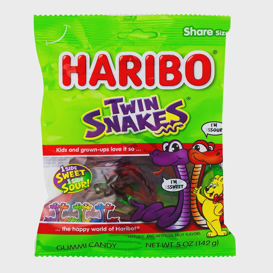 Haribo Twin Snakes 5oz