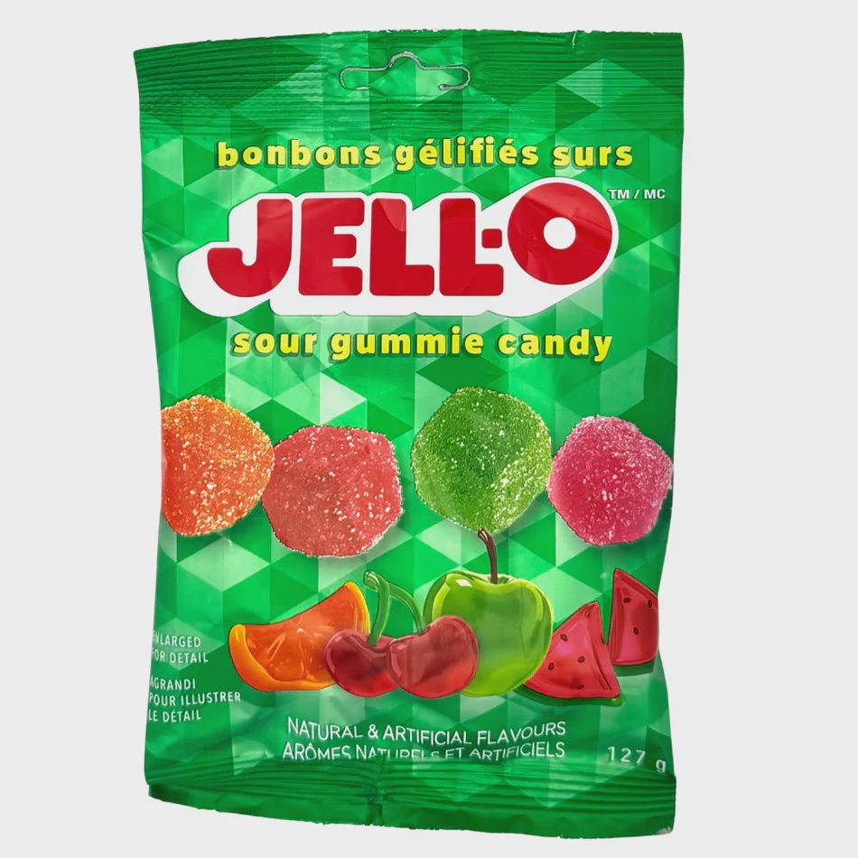 Jell-O Bonbons Sour Cube Gummy 127g
