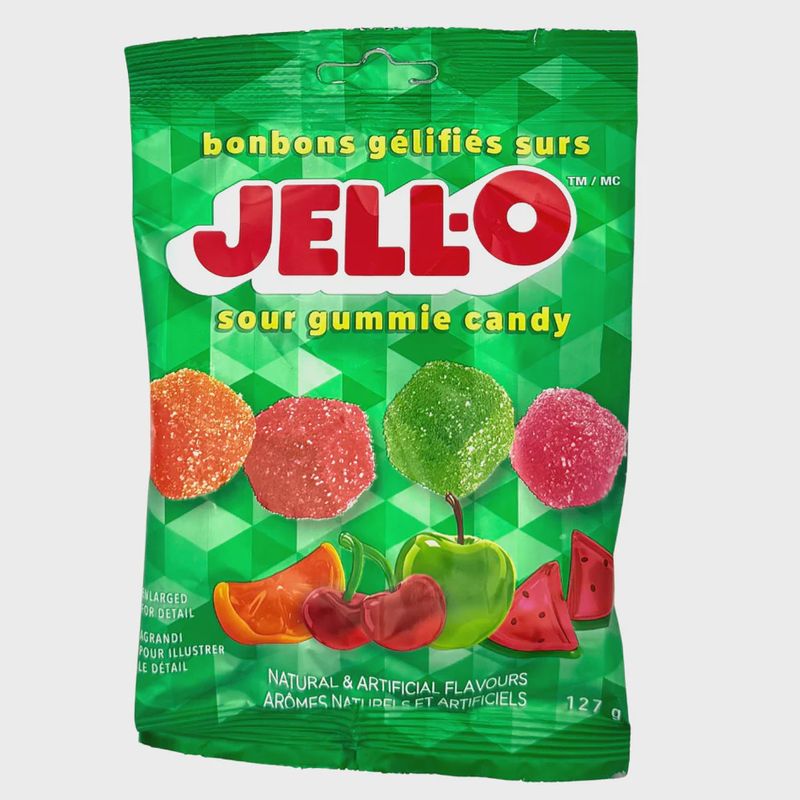 Jell-O Bonbons Sour Cube Gummy 127g