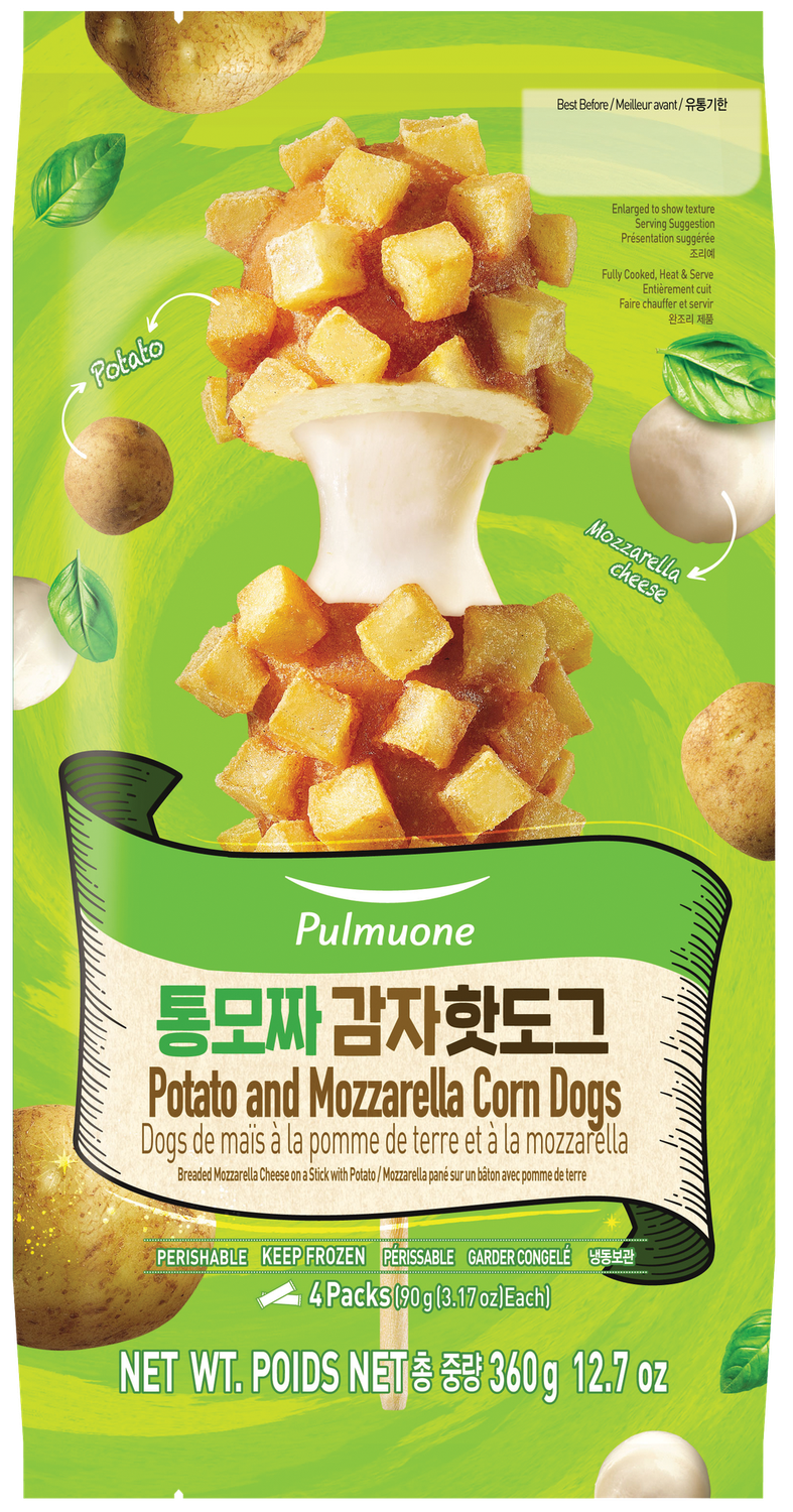 PULMUONE POTATO &amp;  MOZZARELLA CORN DOGS