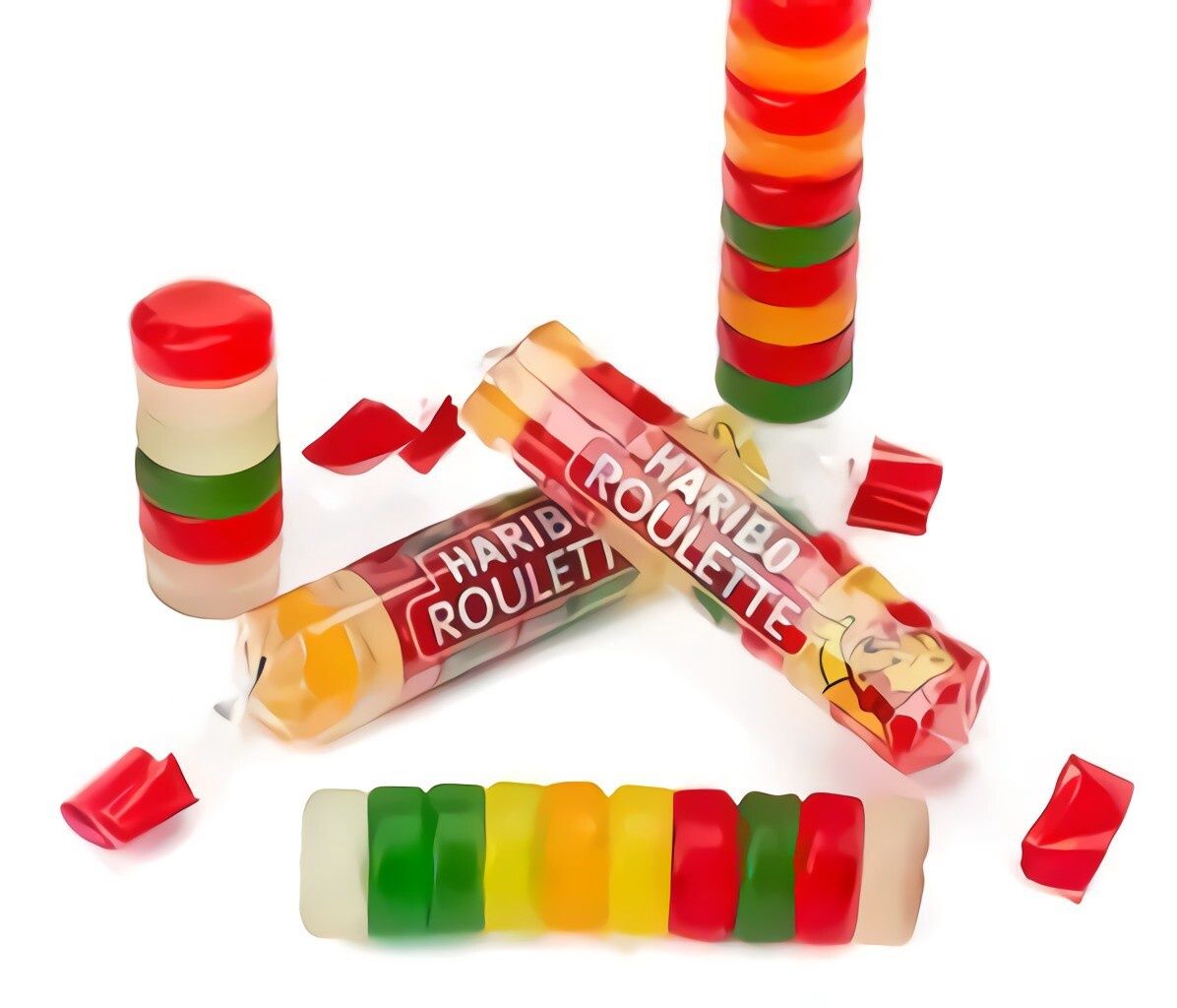Haribo Roulette Gummy Candy Rolls