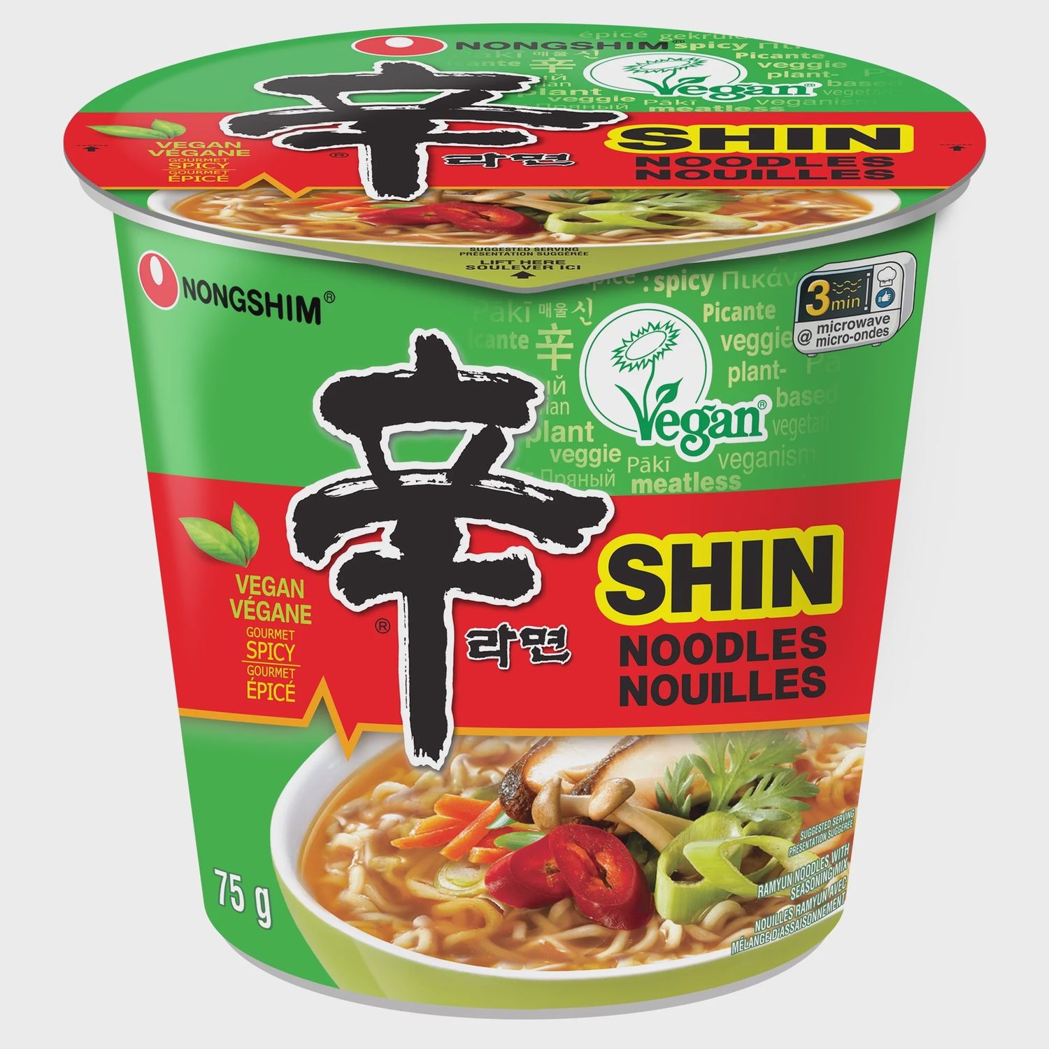 Nongshim Shin Noodles Vegan Cup