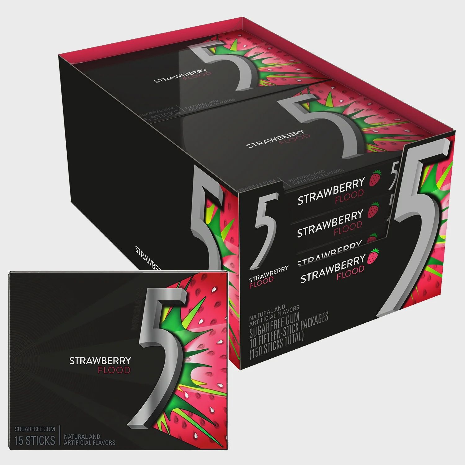 5 Gum, flavour: Strawberry