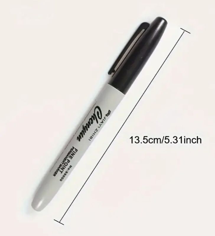 Fine Tip Black Permanent Marker (Individual)