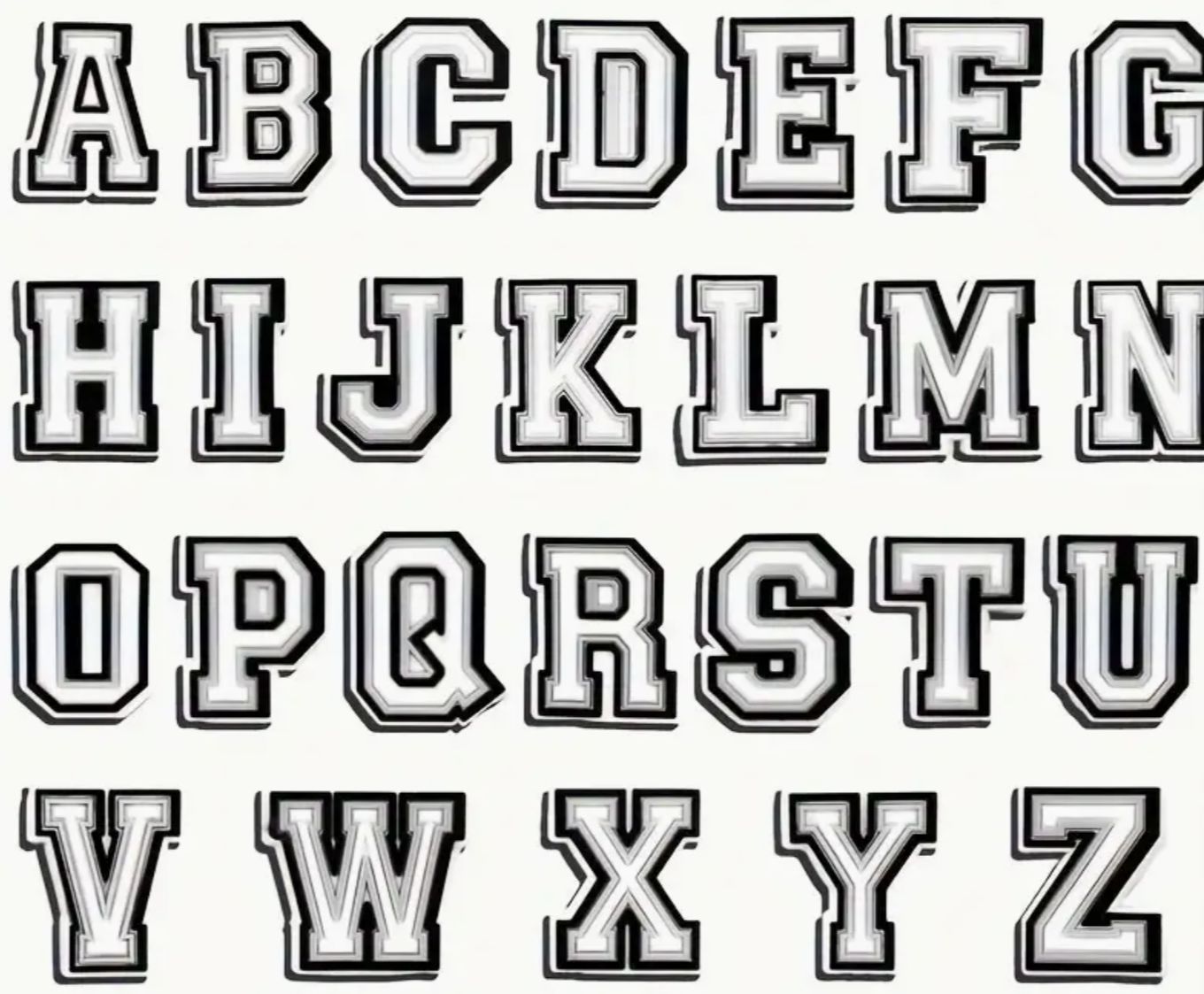 Jibbitz, Colour: Letters