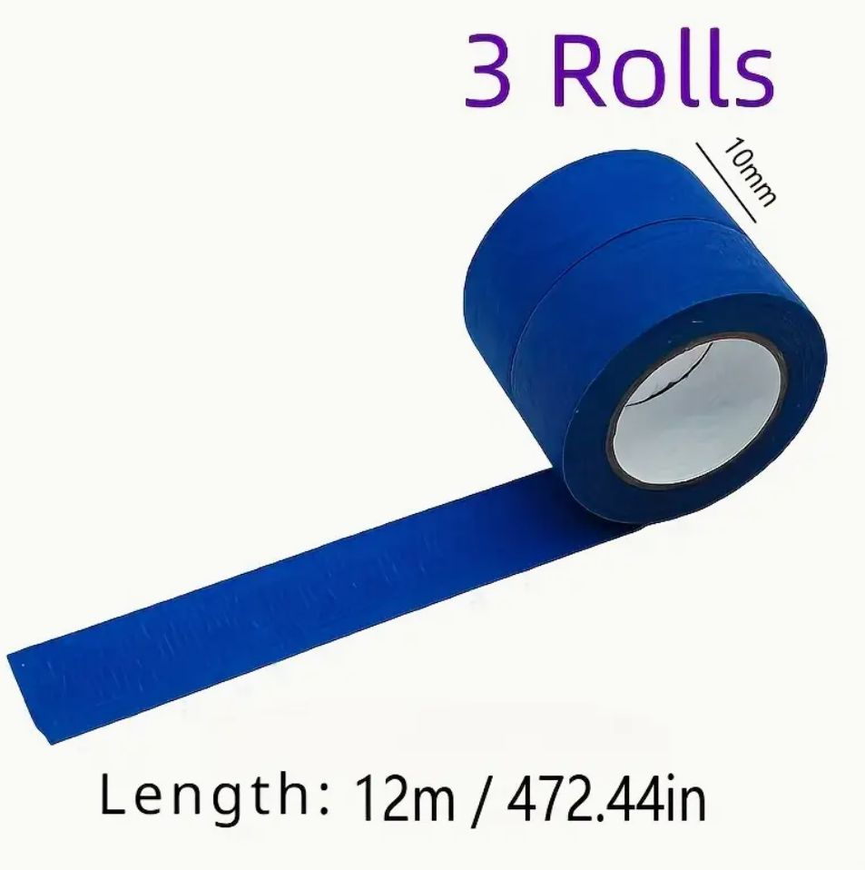 Tape - 3 Rolls of Blue Masking Tape