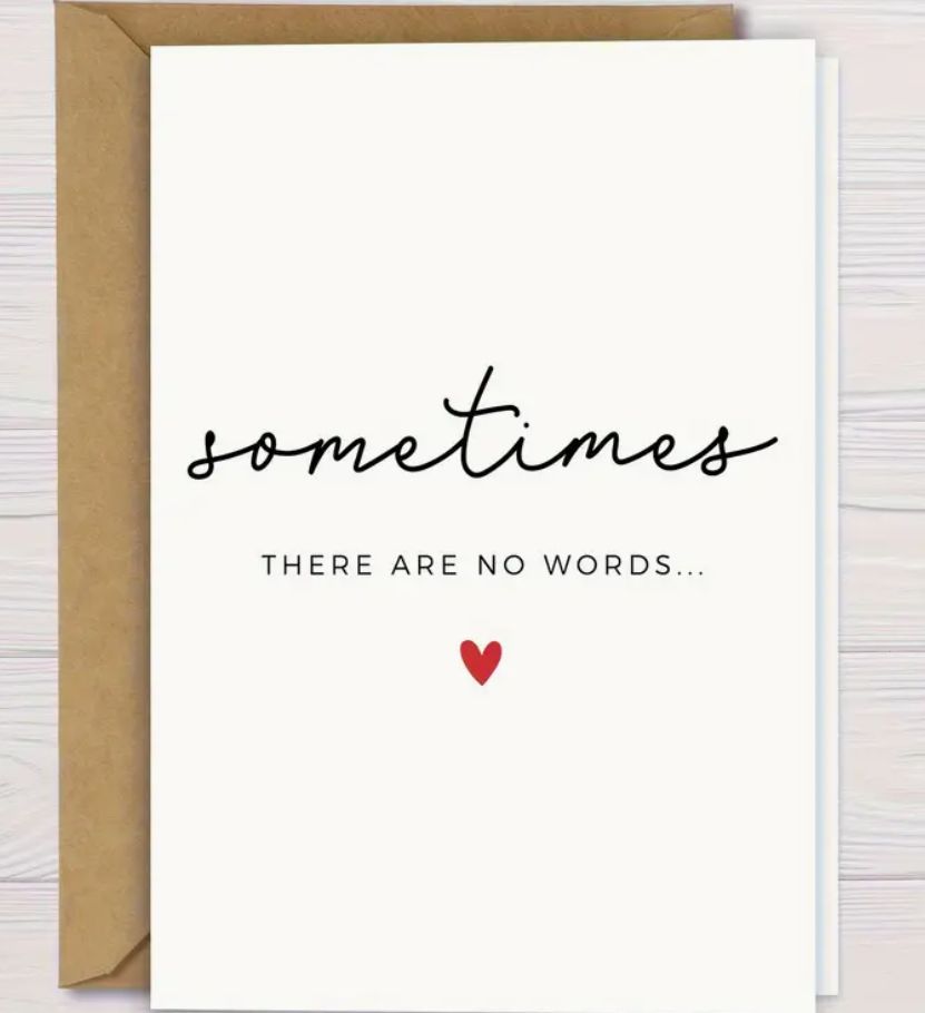 Paper Card -Sympathy Card (Comforting Poem) Blank
