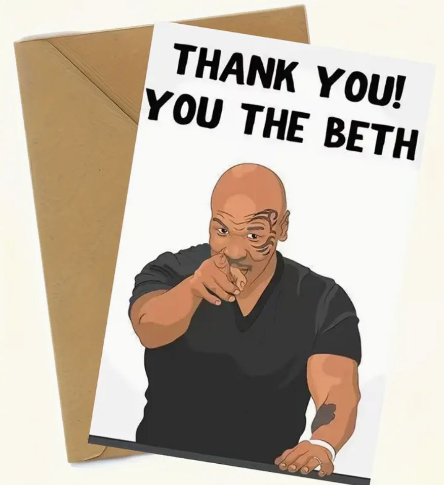 Paper Card - &quot;Thank You! The Beth&quot; - Blank