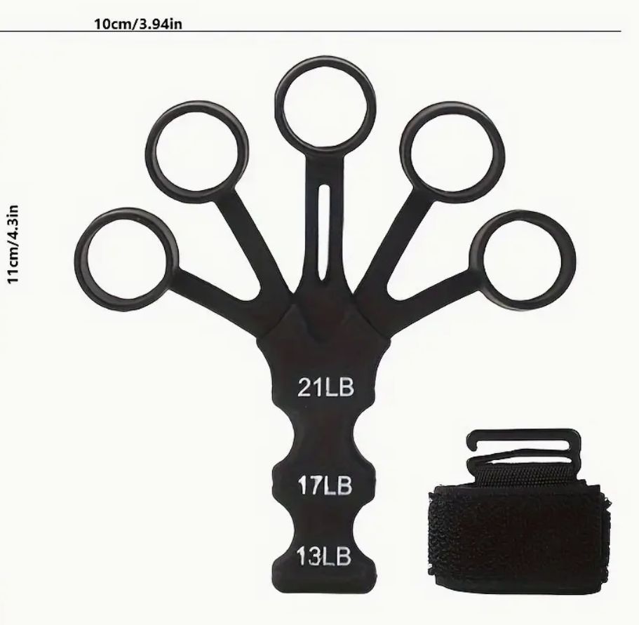 Finger-Strengthening Silicone And Stretch Bands with Wrist Support
