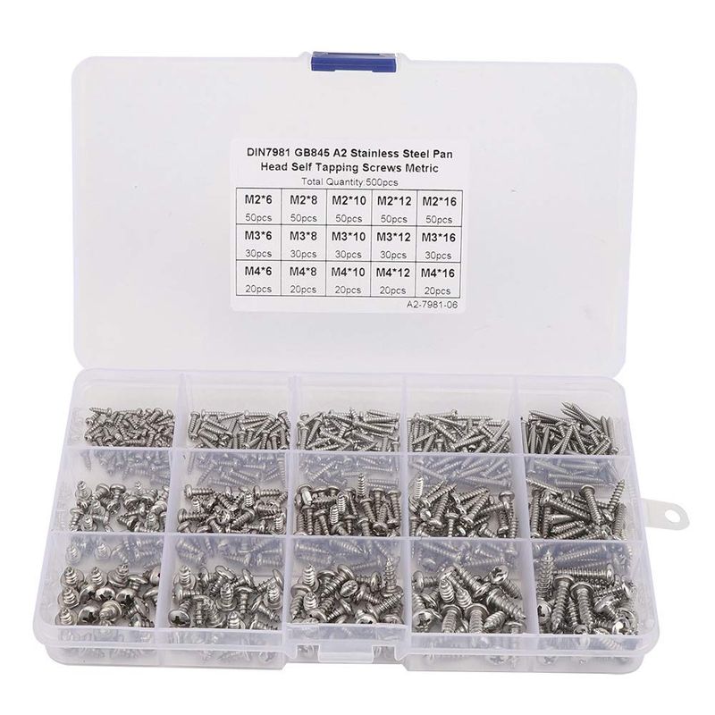 Screw Kit - 100pcs M2 M3 M4 self-tapping wood screw accessories set