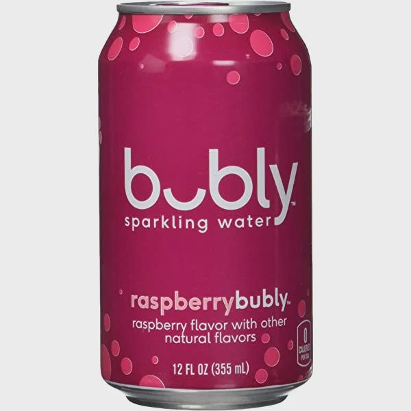Bubly Sparkling Water 355mL, flavour: Raspberry