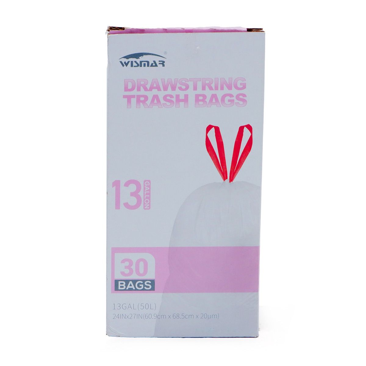 Wismar White Drawstring 30 Bags