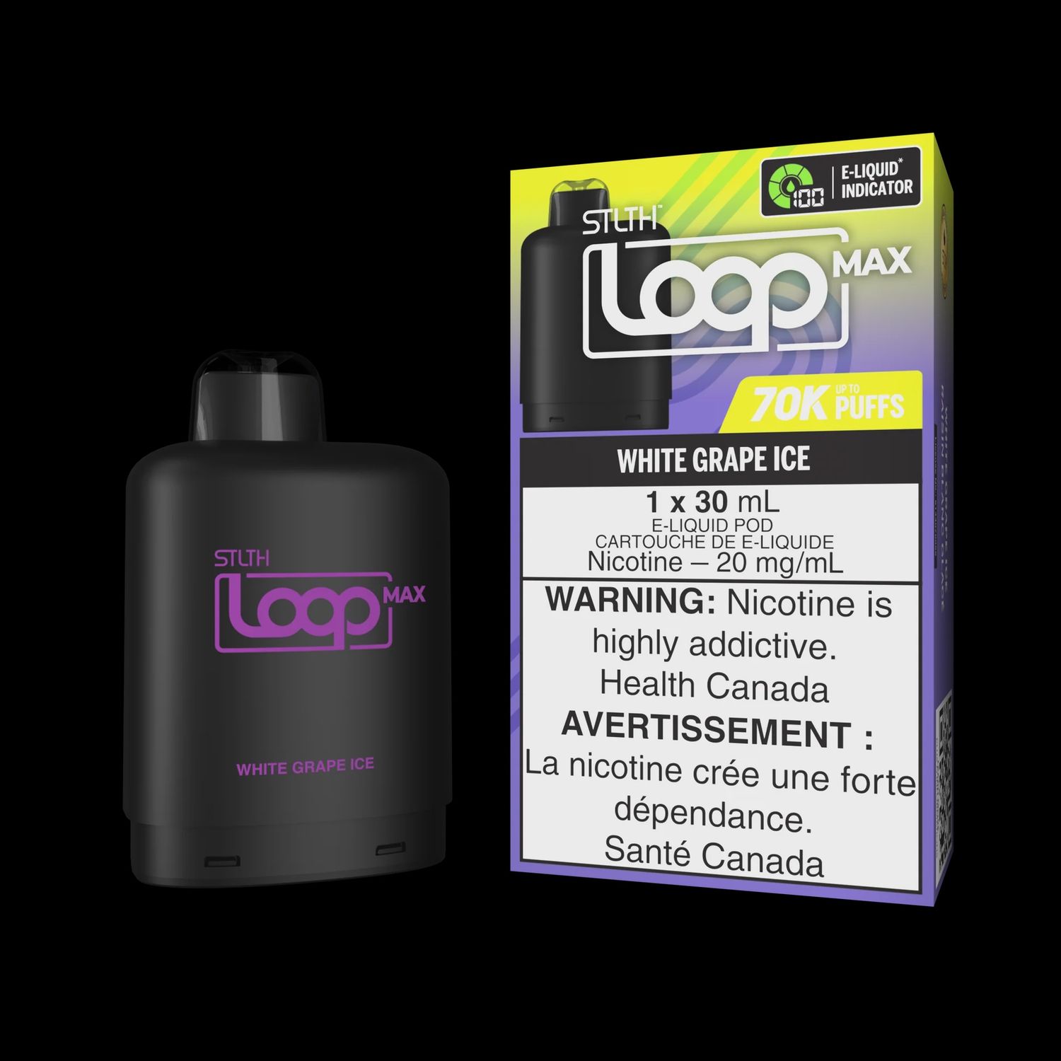 Stlth Loop Max 70k Disposable Pod, flavour: White Grape Ice