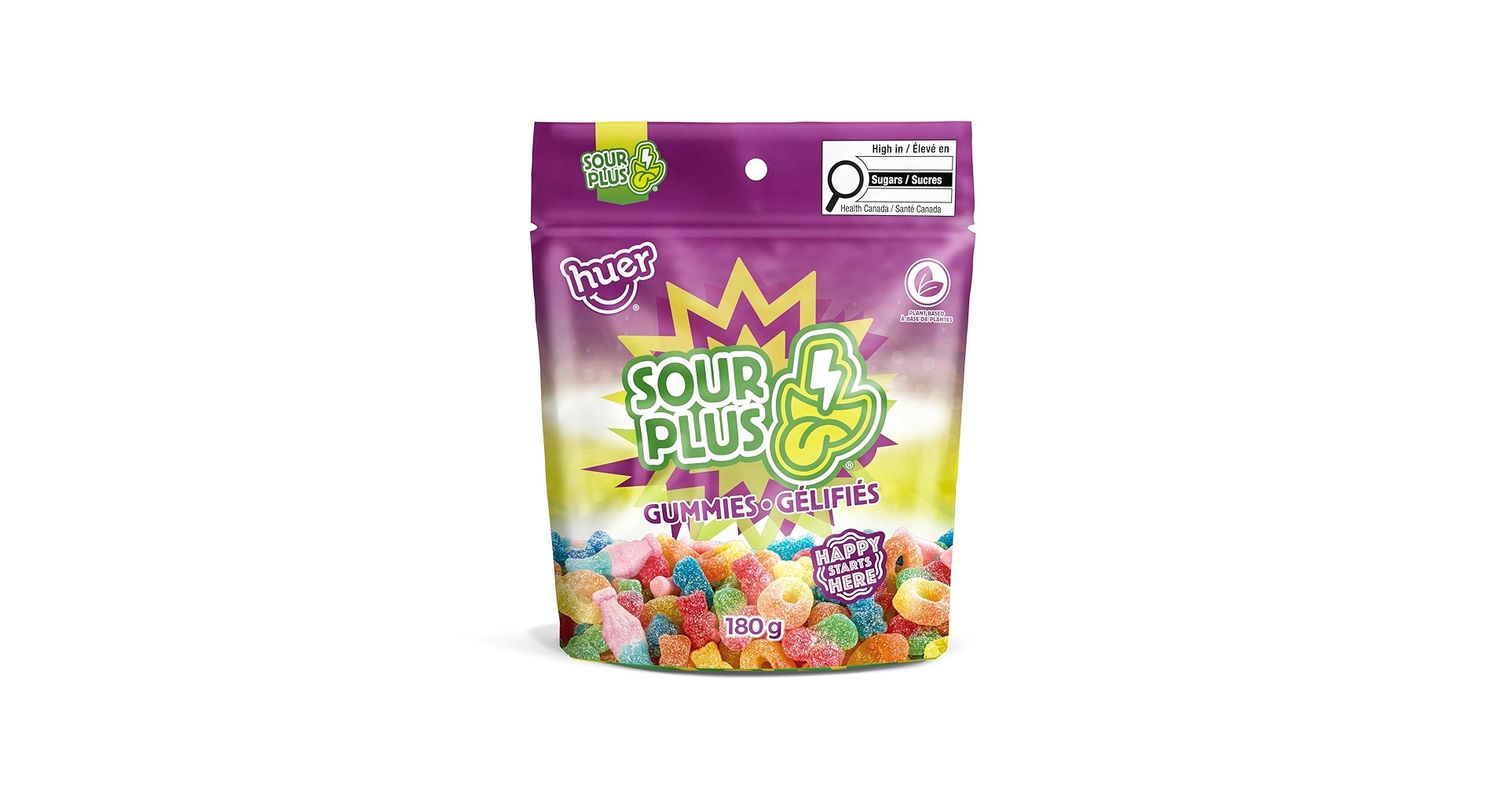 Huer Resealable Bag Gummies, flavour: Sour Plus