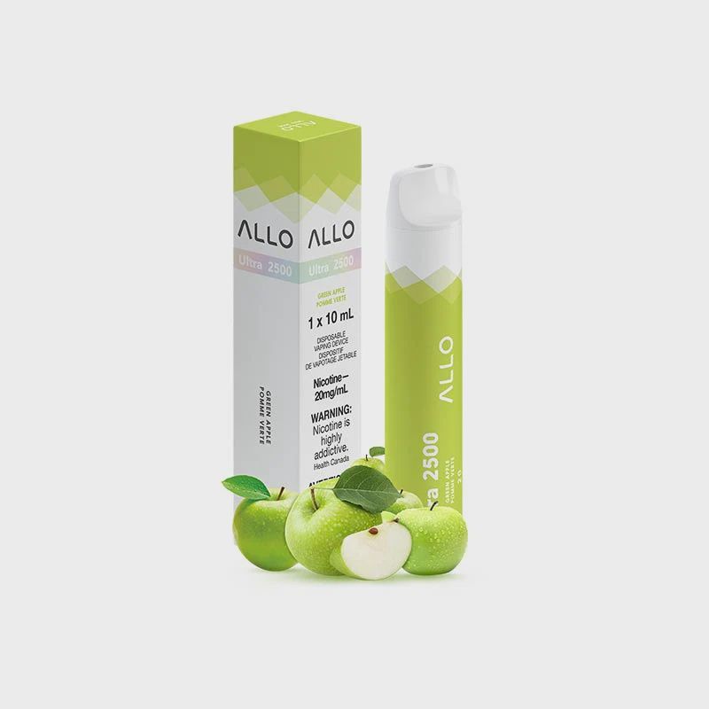 Allo Ultra 2500 - 8mL, flavour: Green Apple