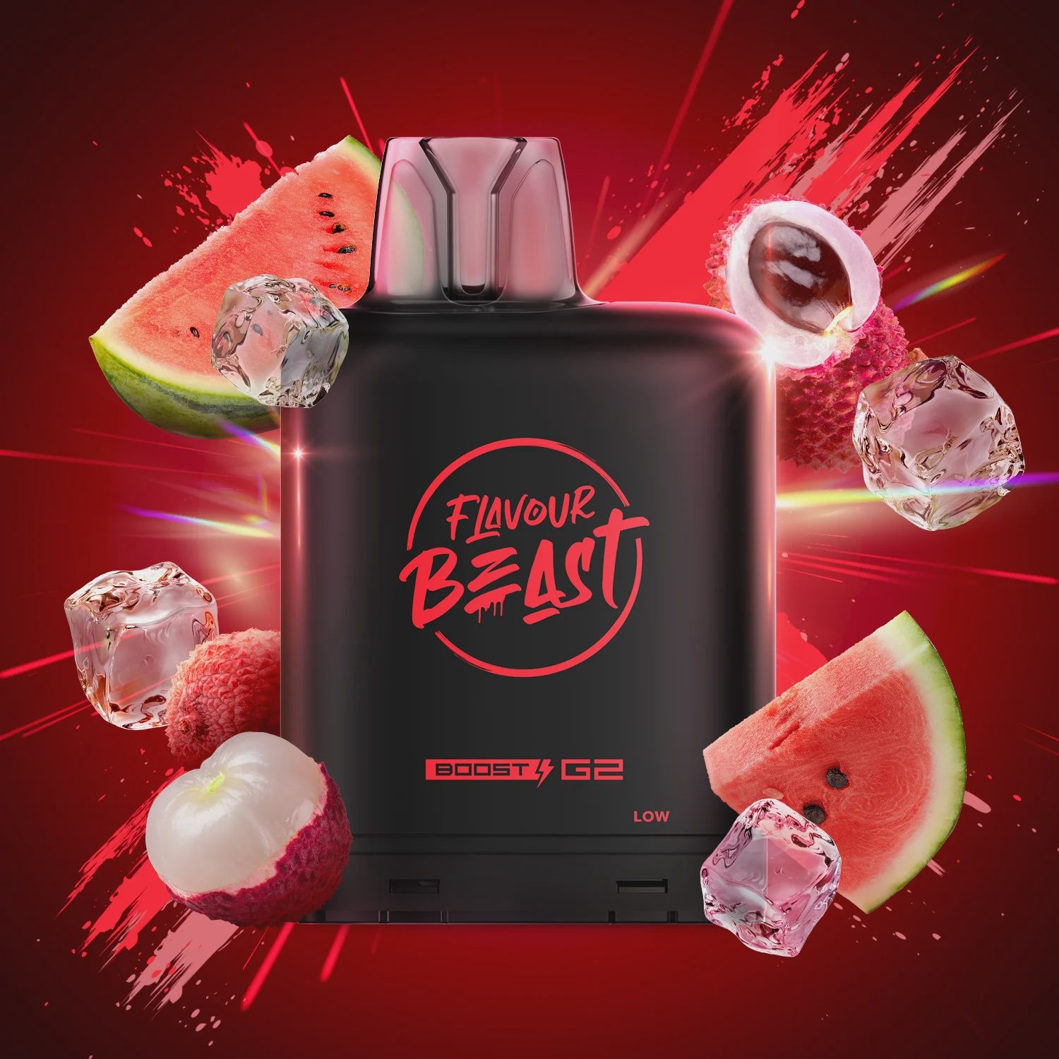 Flavour Beast - Level X Boost 25K, flavour: Lit Lychee Watermelon (ICED)