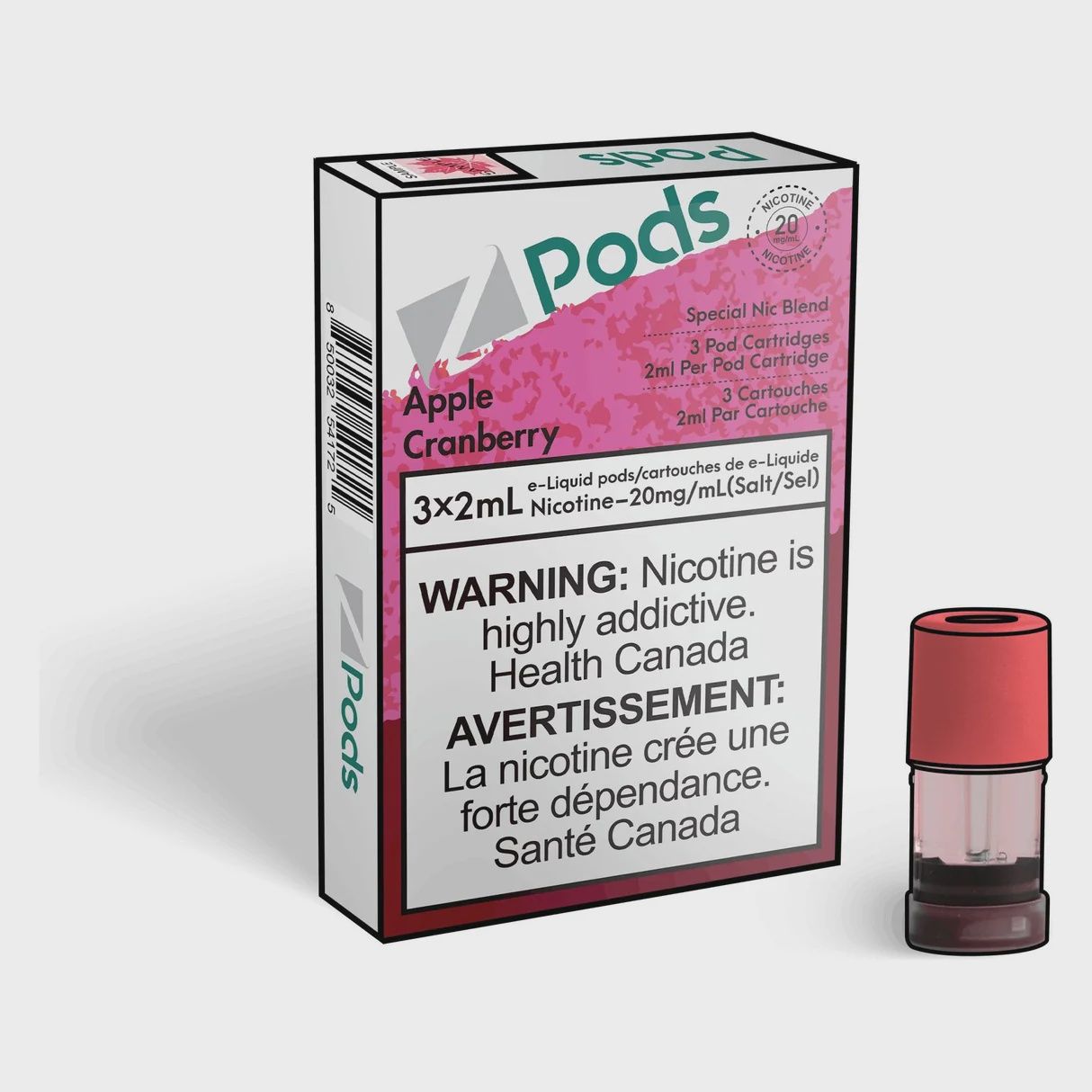 ZPods 3 x 2mL, flavour: Apple Cranberry