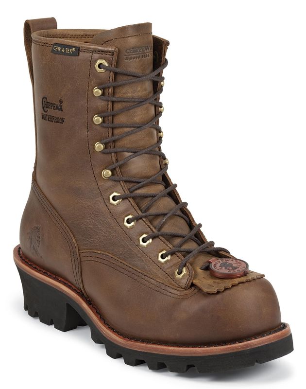 Chippewa Men's 73103 8" Lace-to-Toe Logger Waterproof Boot,Bay Apache