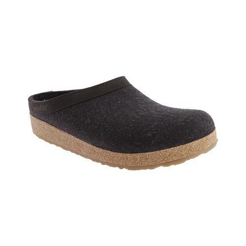Haflinger Grizzly Clog Slipper in Charcoal