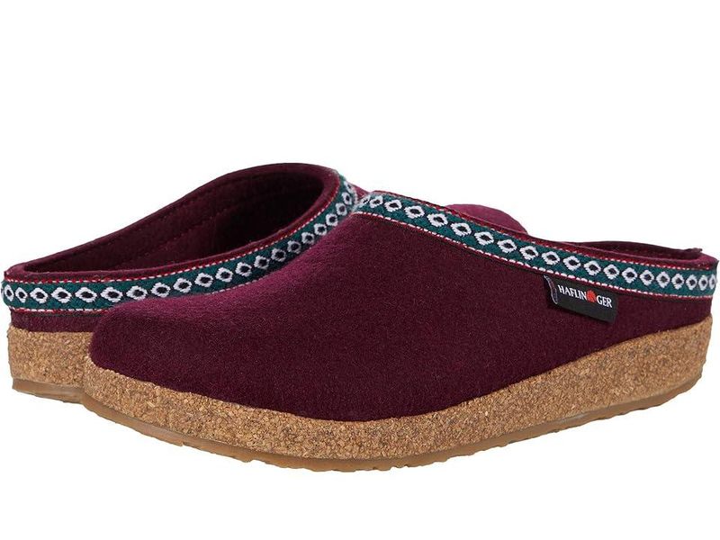 Haflinger GZ Clog Slipper in Bordo