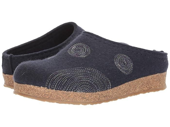 Haflinger Spirit Clog Slipper in Navy