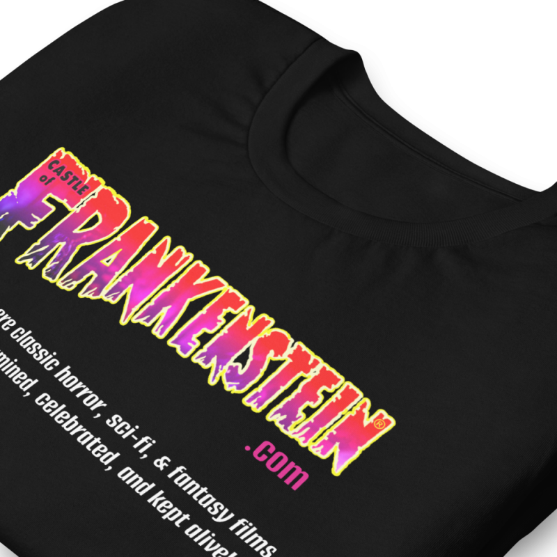 Castle of Frankenstein Banner Retro Black T-Shirt!