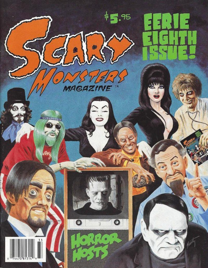 Scary Monsters #8 - Eerie Eighth Issue! Horror Hosts Homage cover!