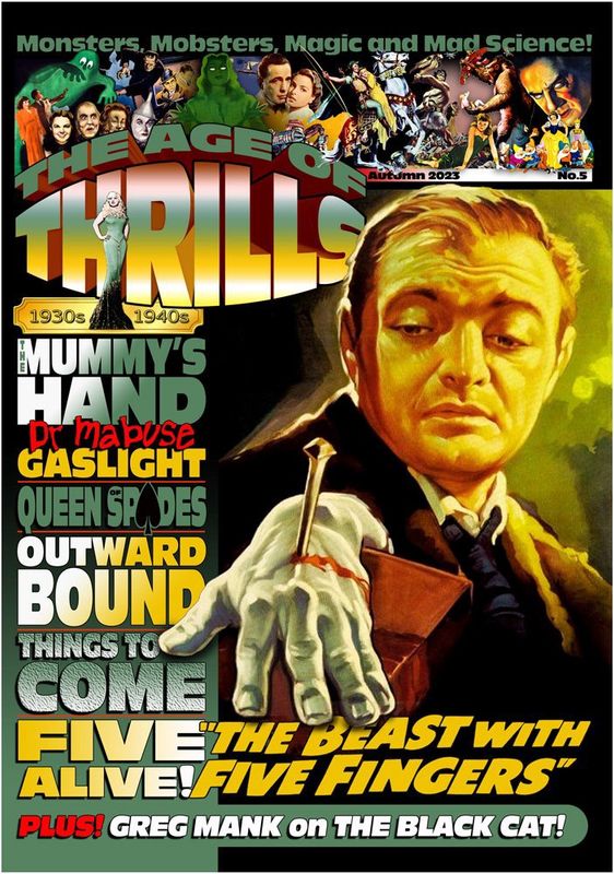 The Age of Thrills 1930s-1940s Issue #5 - The Beast with Five Fingers