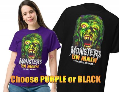Monsters On Main Ghoul T-Shirt - Black or Purple