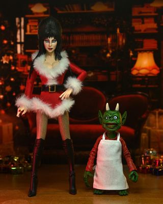 NECA Elvira Very Scary Xmas 8" Clothed Action Figure