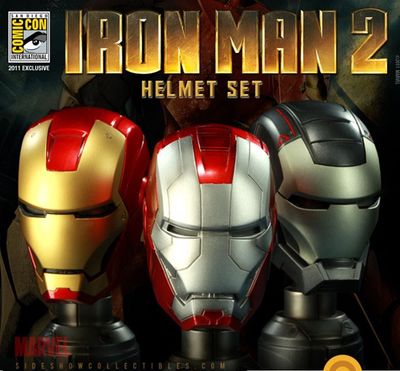 Sideshow Collectibles Exclusive Iron Man 2 Helmet Set