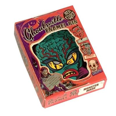 Saucer Men Retro Style Horror Mask Enamel Pin
