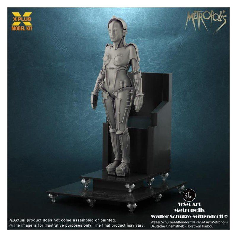 X-Plus Metropolis Machinenmensch 1/8 Scale Silver Screen Model Kit