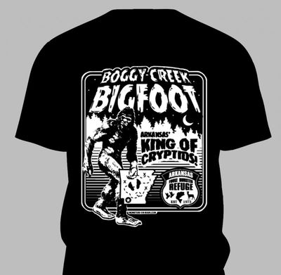 Boggy Creek Bigfoot King of Cryptids T-Shirt/Sweatshirt Free U.S. Shipping or Store Pickup