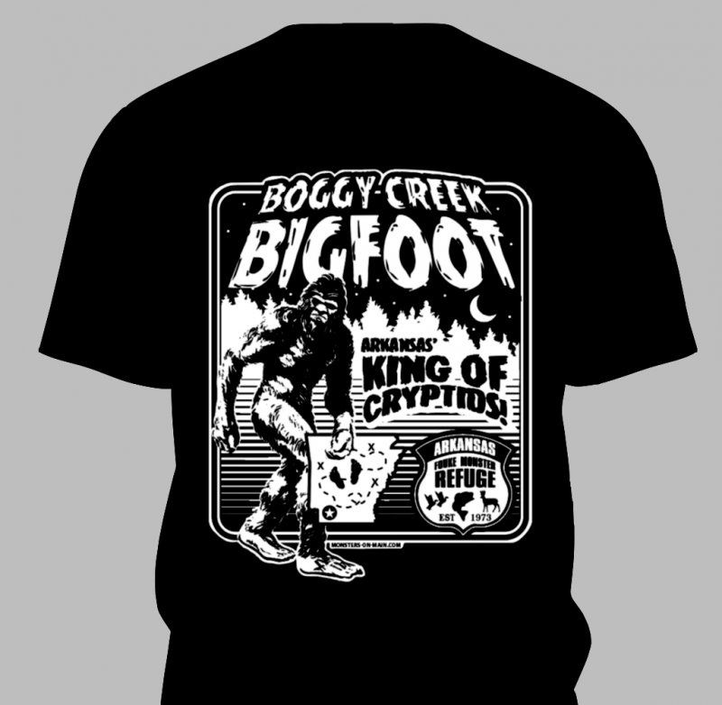 Boggy Creek Bigfoot King of Cryptids T-Shirt/Sweatshirt Free U.S. Shipping or Store Pickup