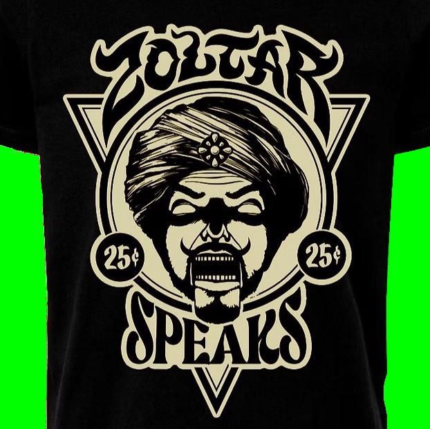 Zoltar Speaks Black T-shirt from Monsters On Main, Size: Medium