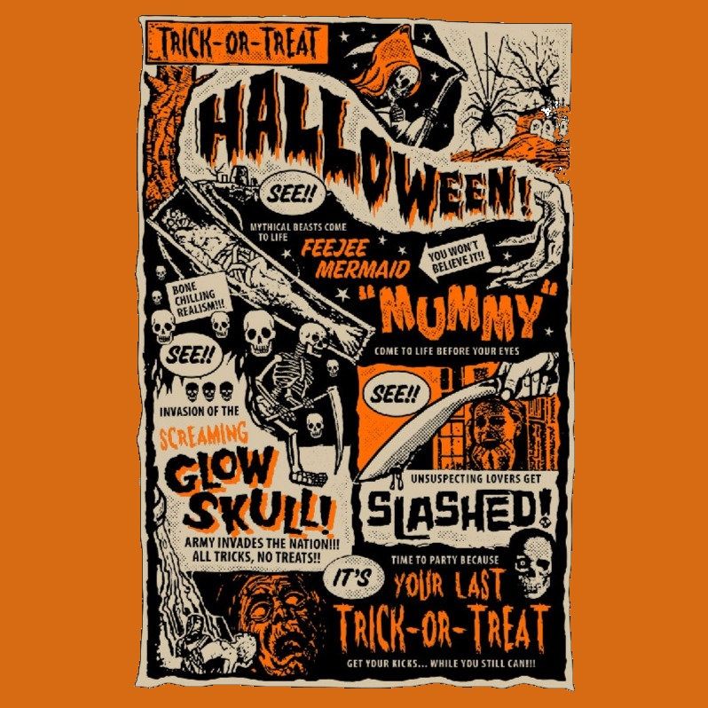 Eerie Orange Halloween T-shirt