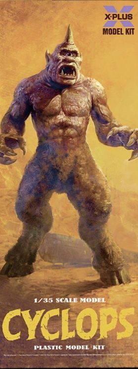 X-Plus Ray Harryhausen Cyclops 1/35 Scale Plastic Model Kit - New Long Box with New Base