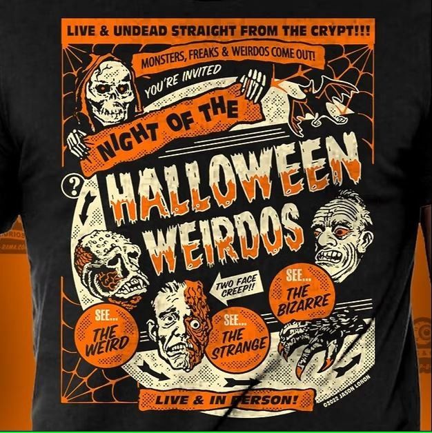 Halloween Weirdos Black T-Shirt