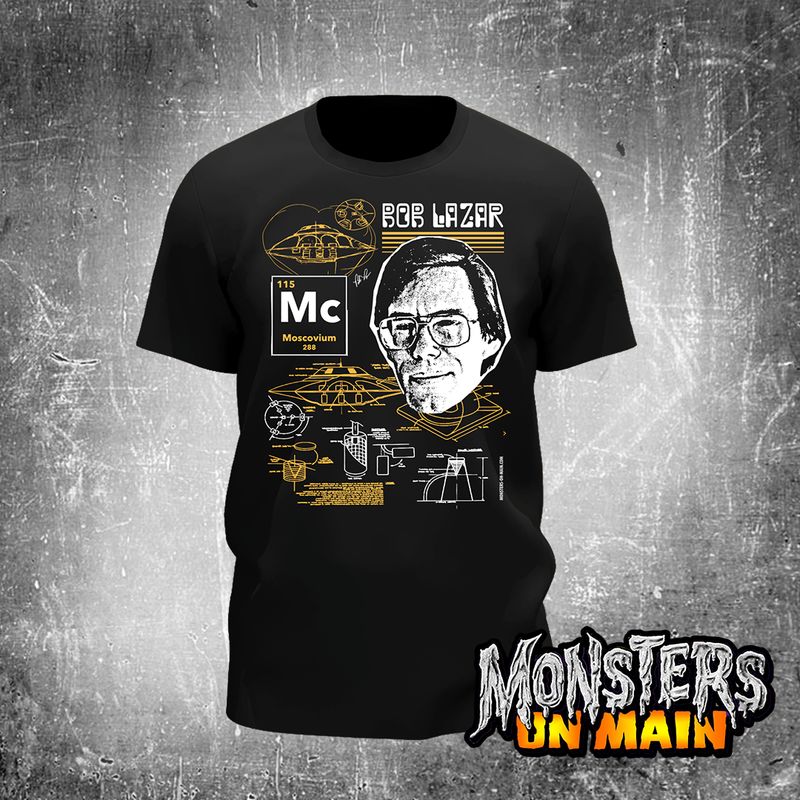 Bob Lazar UFOlogist - Area 51 - Two-Color Black T-Shirt
