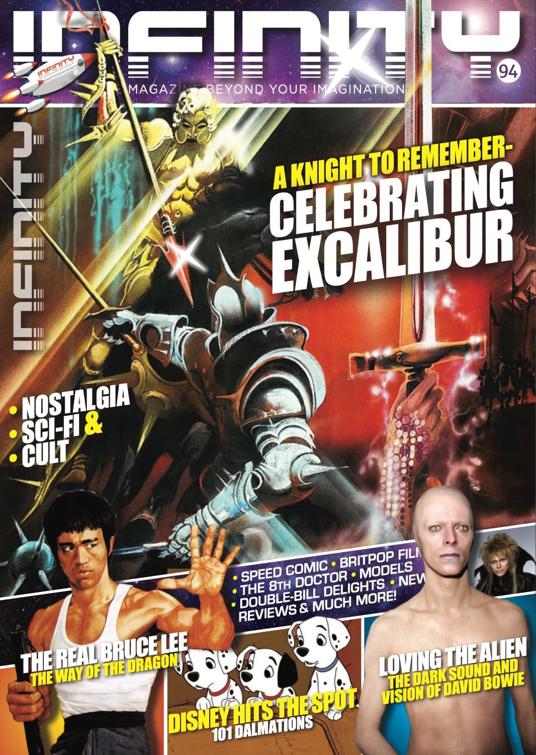 INFINITY #94 - Celebrating Excalibur - David Bowie - Bruce Lee