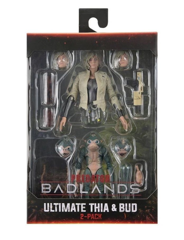 NECA Predator Badlands Ultimate Thia and Bud 7" Scale Action Figures Set of 2
