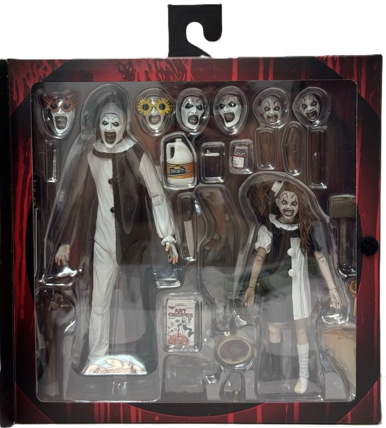 NECA Terrifier 2 Ultimate Art the Clown and The Little Pale Girl 7" Scale Action Figure 2-Pack