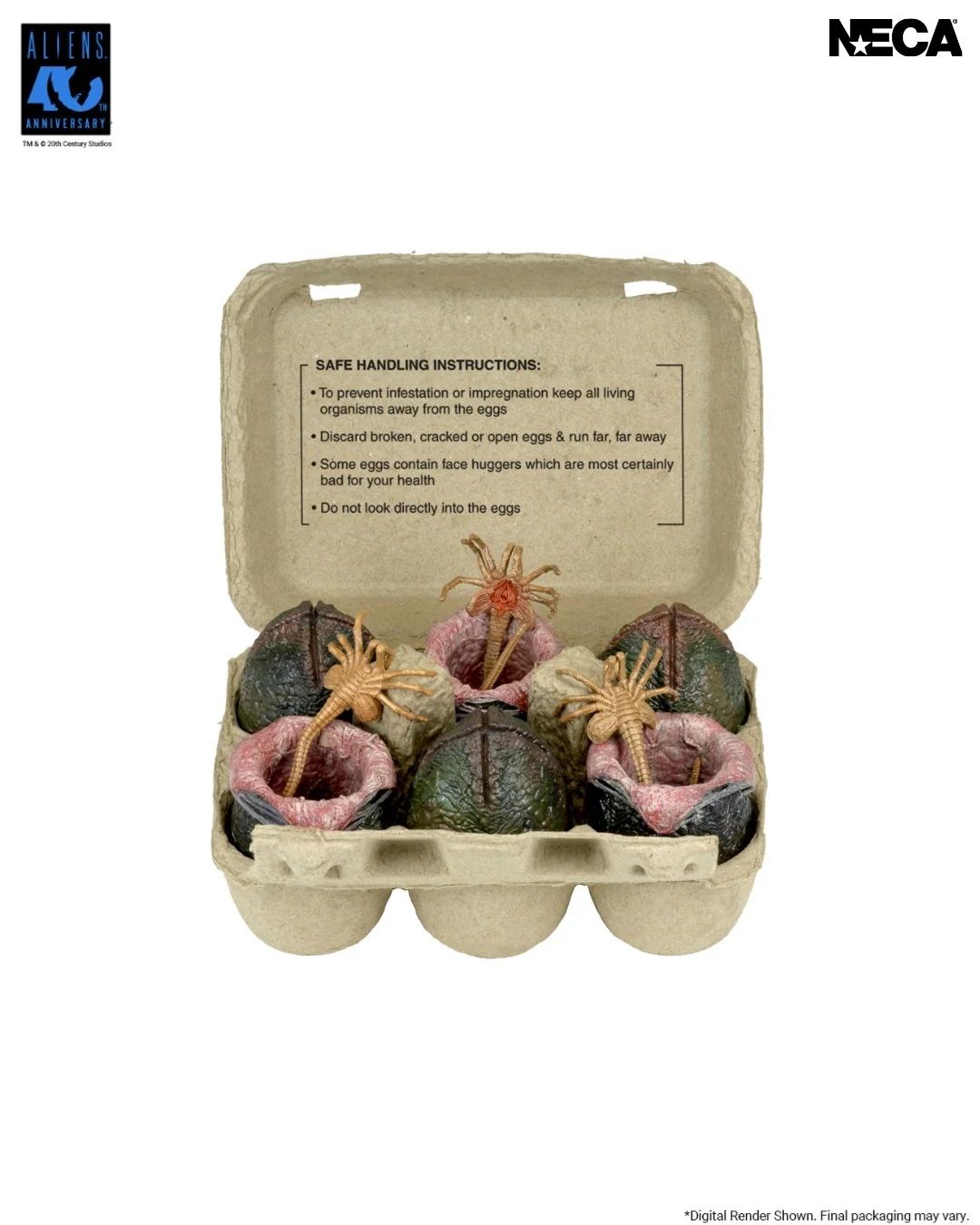 NECA Aliens - 40th Anniversary Carton of Alien Eggs (ovomorphs) 6-Pack