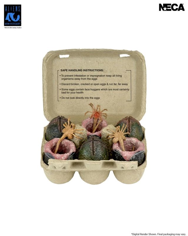 NECA Aliens - 40th Anniversary Carton of Alien Eggs (ovomorphs) 6-Pack