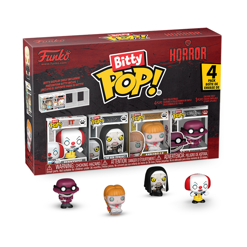 Funko Bitty POP! Warner Bros. Horror 4-Pack Series 2 - Pennywise, The Nun, Annabelle, Crooked Man